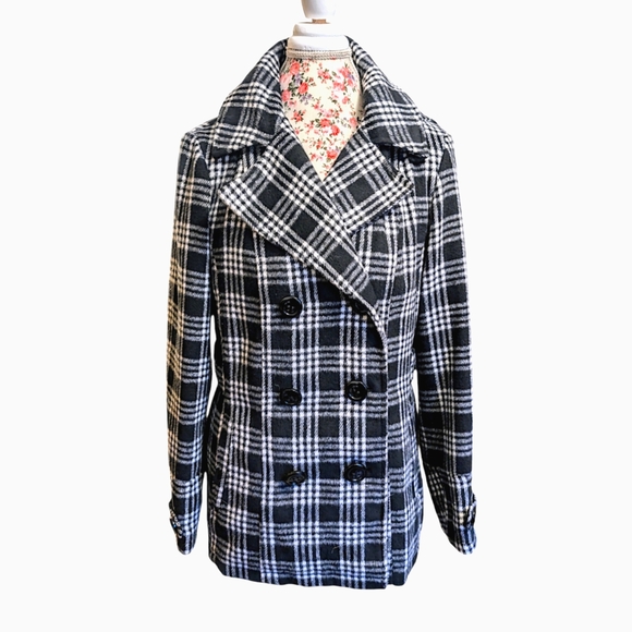 d.e.t.a.i.l.s INTL plaid peacoat - Picture 1 of 4